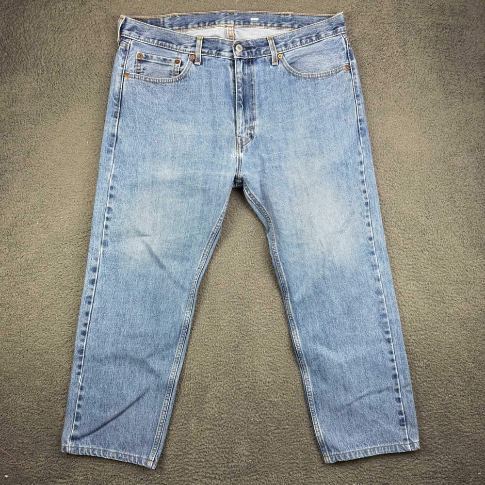 Levis 505 Regular Fit Jeans Mens 38x29 Blue Denim Straight Leg Pants 505-0216